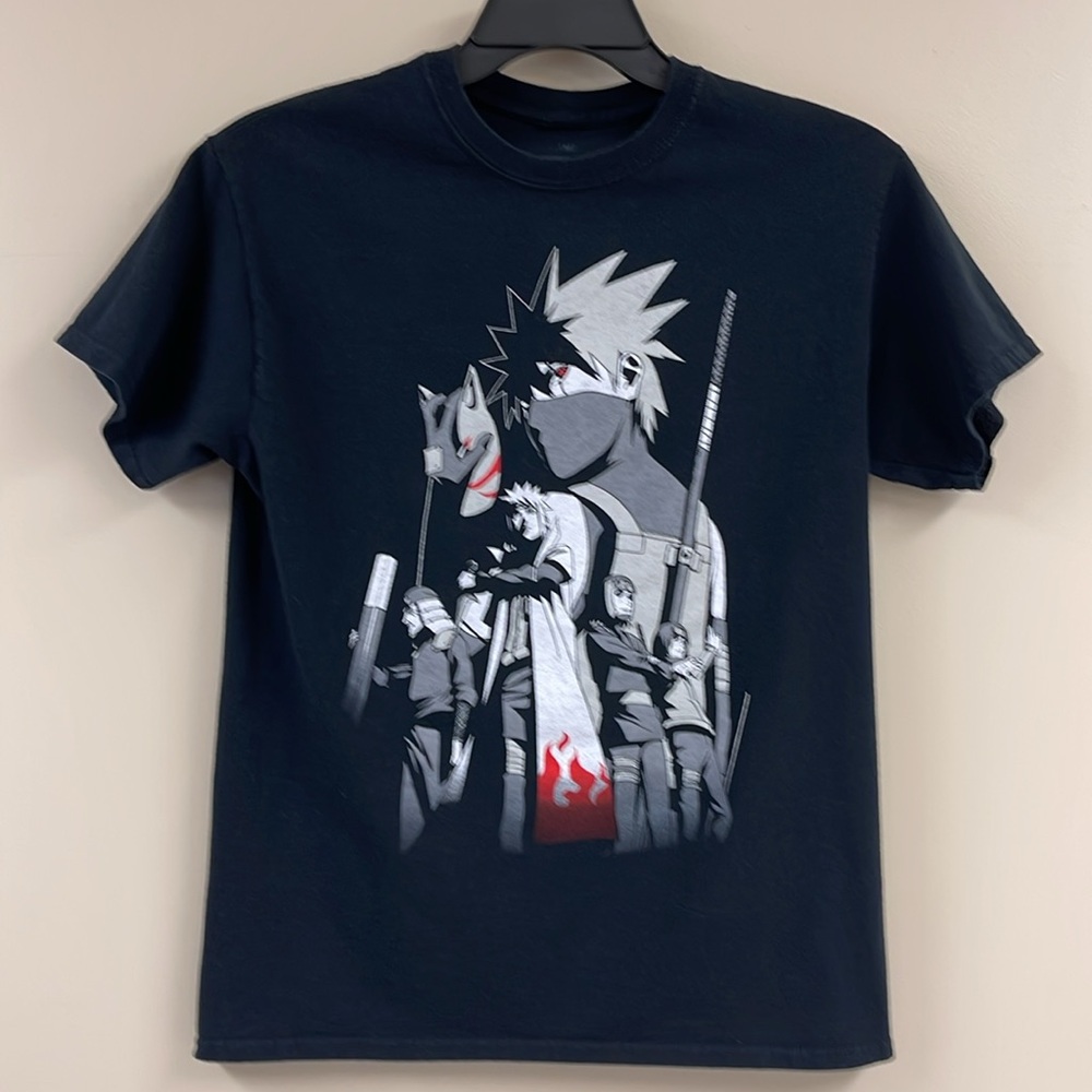 Naruto Shippuden Kakashi Story T-Shirt Black Size Medium